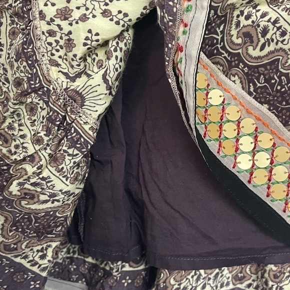 Free People Yellow Floral Print Coin Mini Skirt XS - Picture 7 of 8